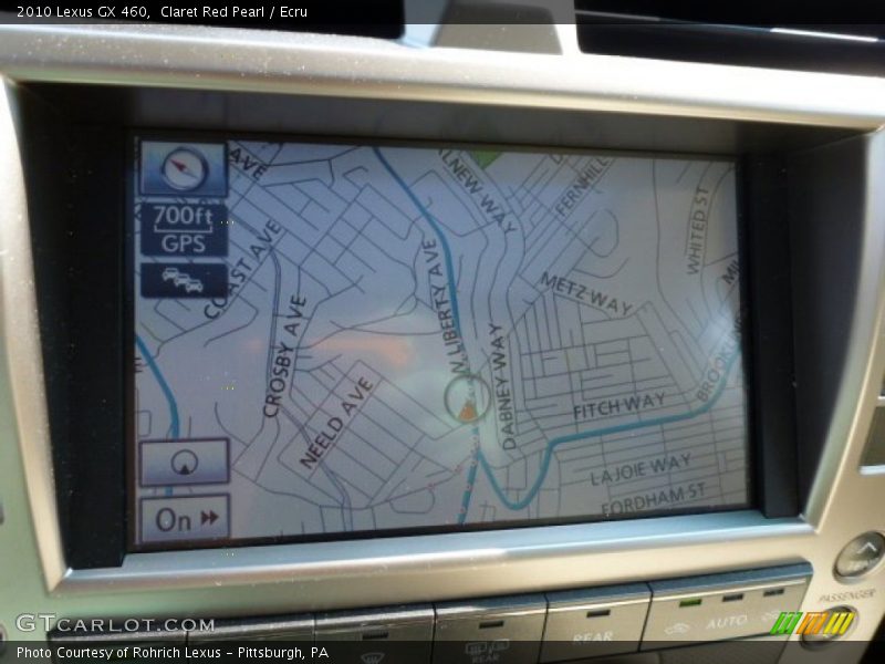 Navigation of 2010 GX 460