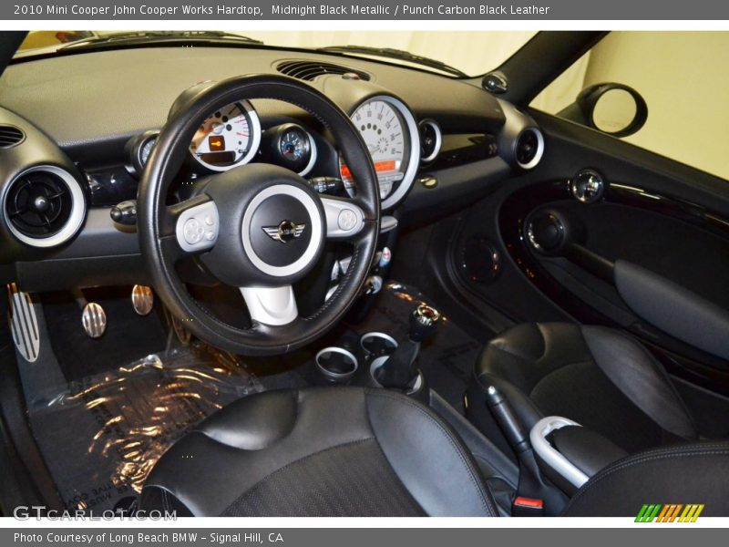  2010 Cooper John Cooper Works Hardtop Punch Carbon Black Leather Interior