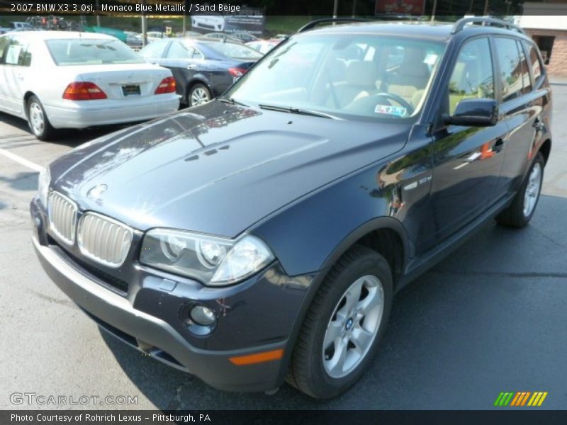 Monaco Blue Metallic / Sand Beige 2007 BMW X3 3.0si