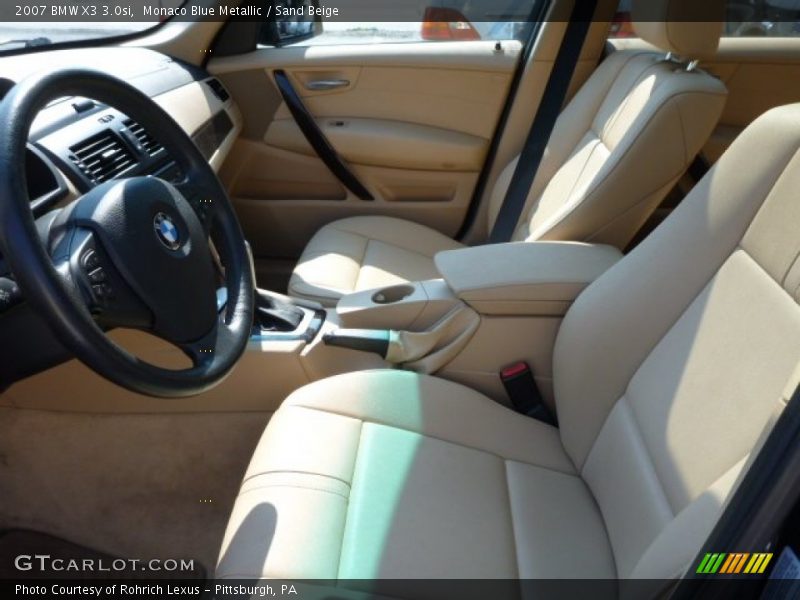 Monaco Blue Metallic / Sand Beige 2007 BMW X3 3.0si