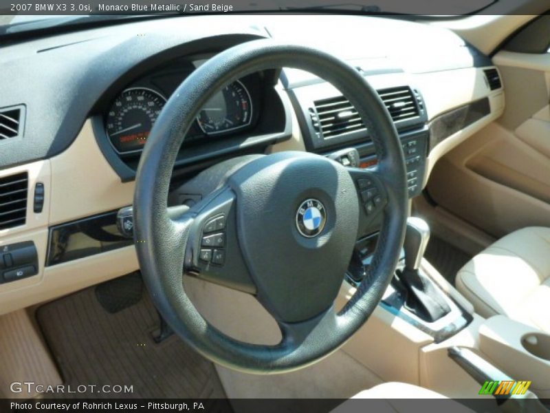 Monaco Blue Metallic / Sand Beige 2007 BMW X3 3.0si