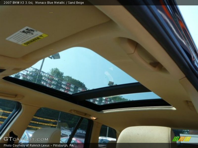 Monaco Blue Metallic / Sand Beige 2007 BMW X3 3.0si