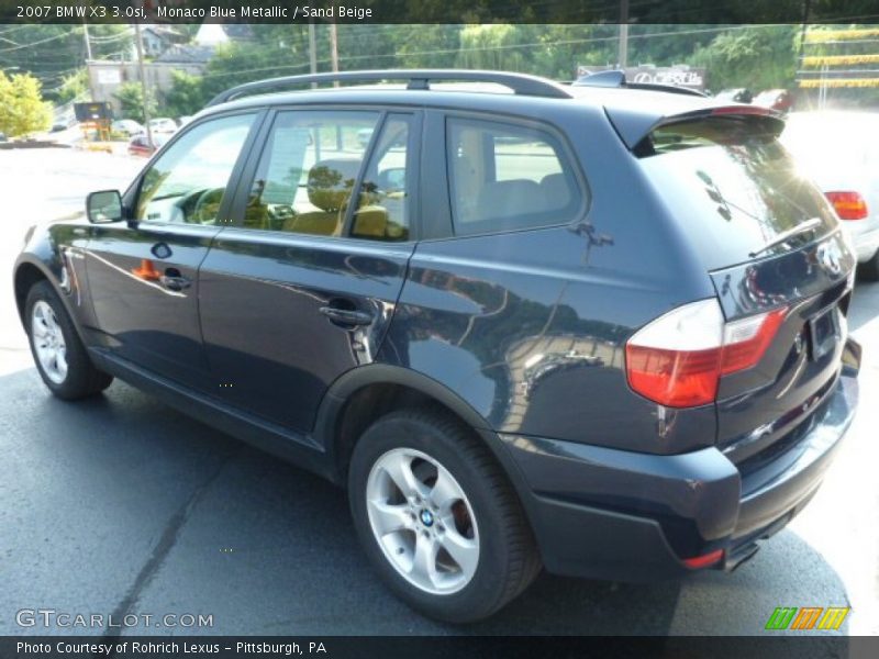 Monaco Blue Metallic / Sand Beige 2007 BMW X3 3.0si