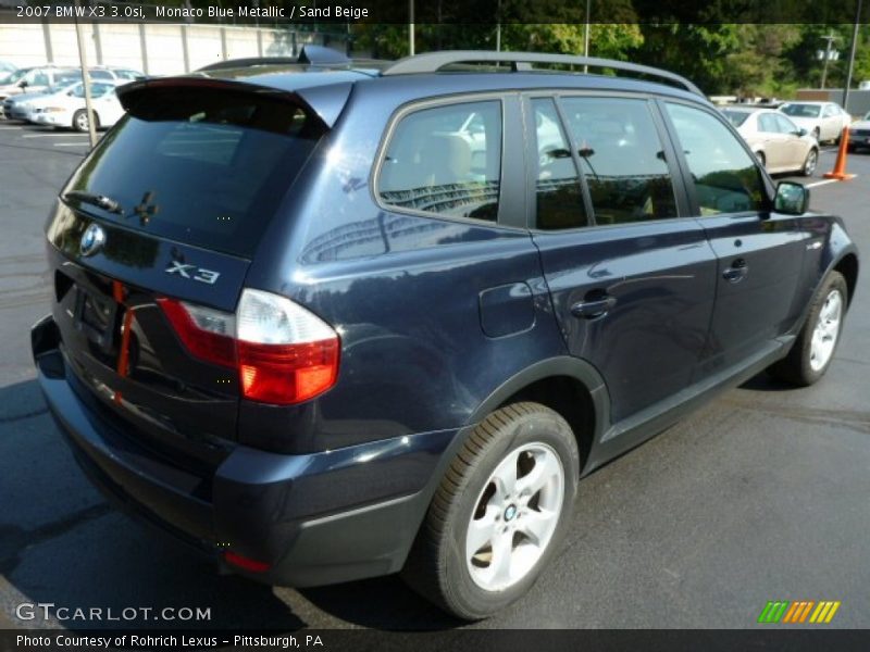 Monaco Blue Metallic / Sand Beige 2007 BMW X3 3.0si