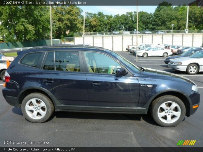 Monaco Blue Metallic / Sand Beige 2007 BMW X3 3.0si