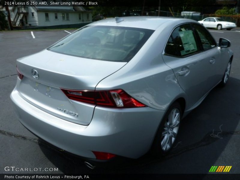 Silver Lining Metallic / Black 2014 Lexus IS 250 AWD