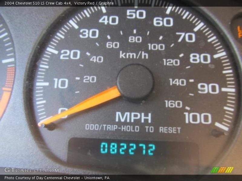 Victory Red / Graphite 2004 Chevrolet S10 LS Crew Cab 4x4