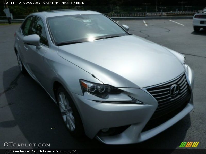 Silver Lining Metallic / Black 2014 Lexus IS 250 AWD