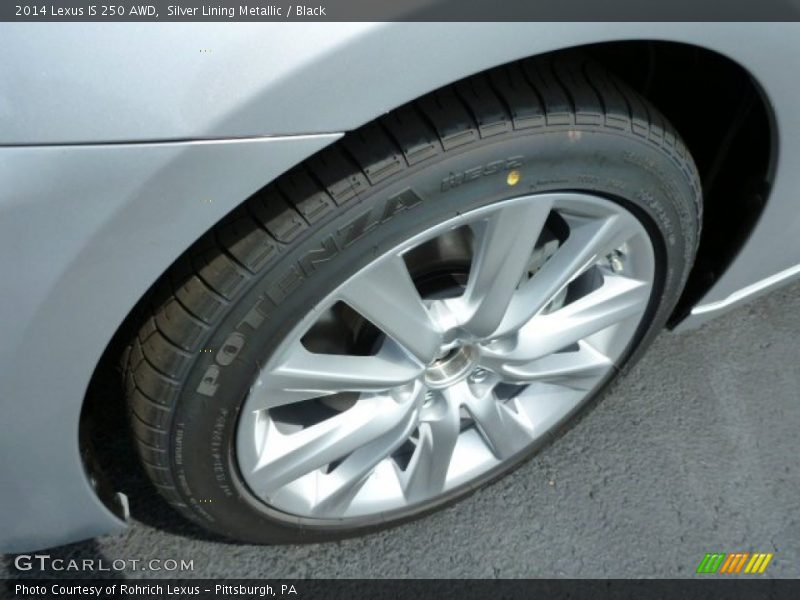 Silver Lining Metallic / Black 2014 Lexus IS 250 AWD