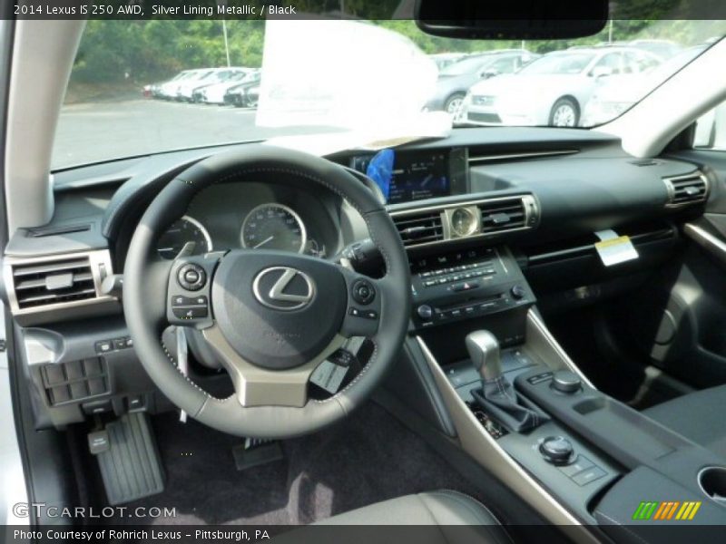 Silver Lining Metallic / Black 2014 Lexus IS 250 AWD