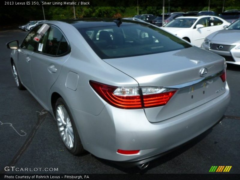 Silver Lining Metallic / Black 2013 Lexus ES 350