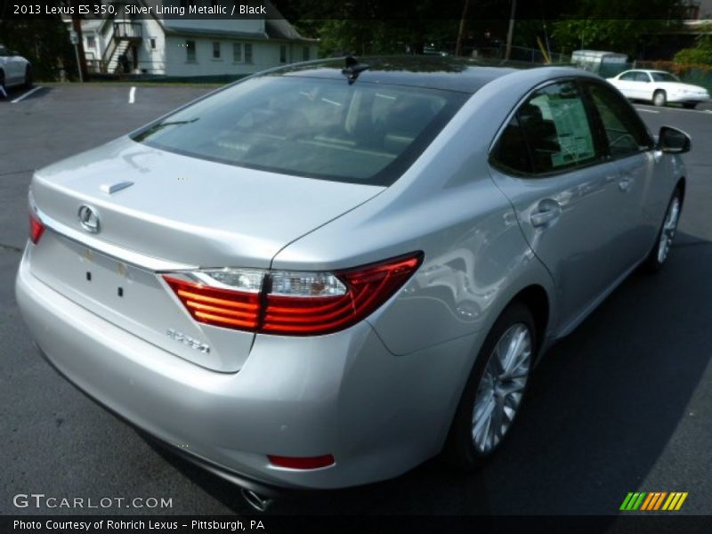 Silver Lining Metallic / Black 2013 Lexus ES 350