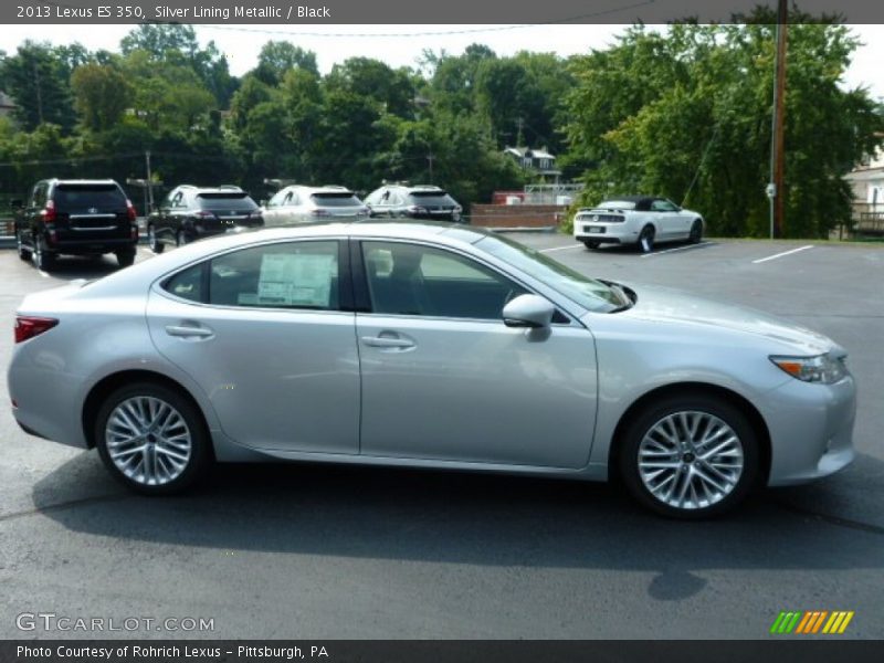Silver Lining Metallic / Black 2013 Lexus ES 350