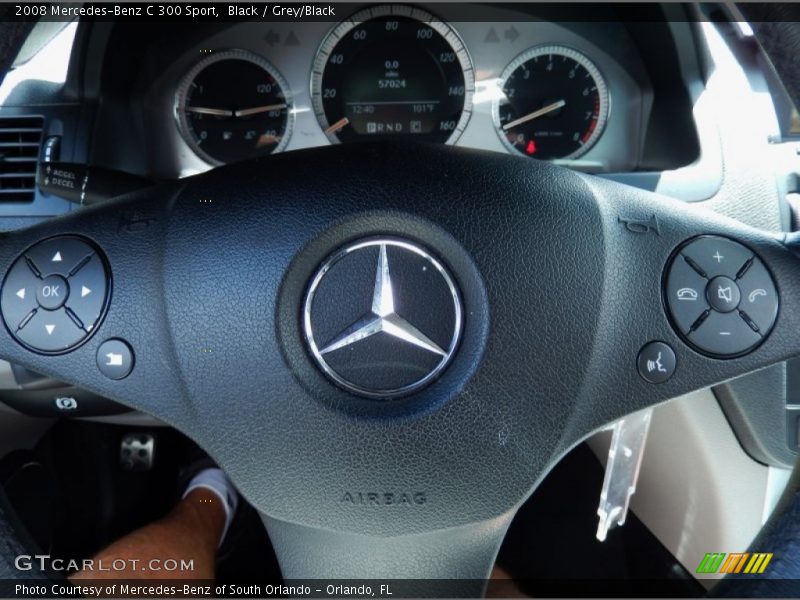 Black / Grey/Black 2008 Mercedes-Benz C 300 Sport