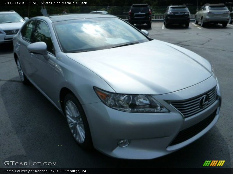 Silver Lining Metallic / Black 2013 Lexus ES 350