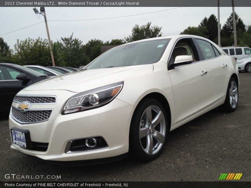 White Diamond Tricoat / Cocoa/Light Neutral 2013 Chevrolet Malibu LTZ