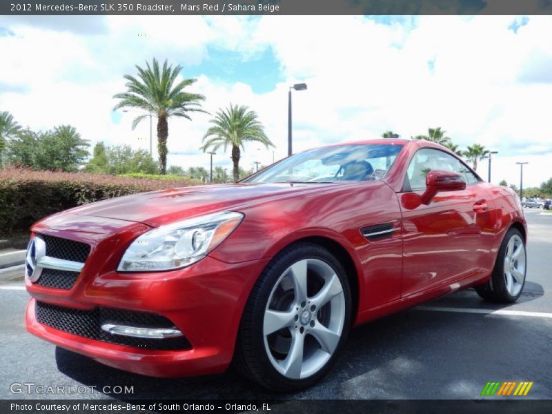 Mars Red / Sahara Beige 2012 Mercedes-Benz SLK 350 Roadster