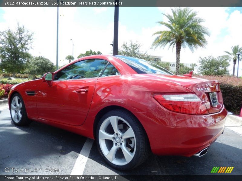 Mars Red / Sahara Beige 2012 Mercedes-Benz SLK 350 Roadster