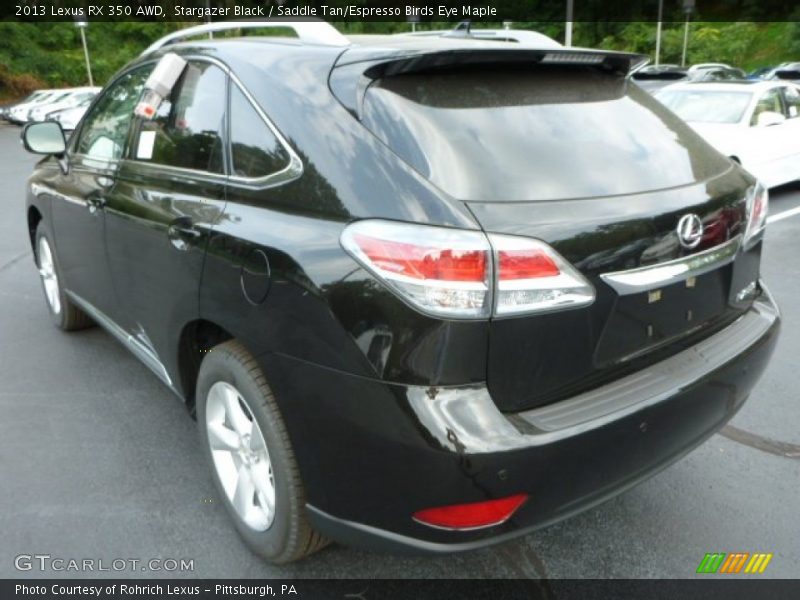 Stargazer Black / Saddle Tan/Espresso Birds Eye Maple 2013 Lexus RX 350 AWD
