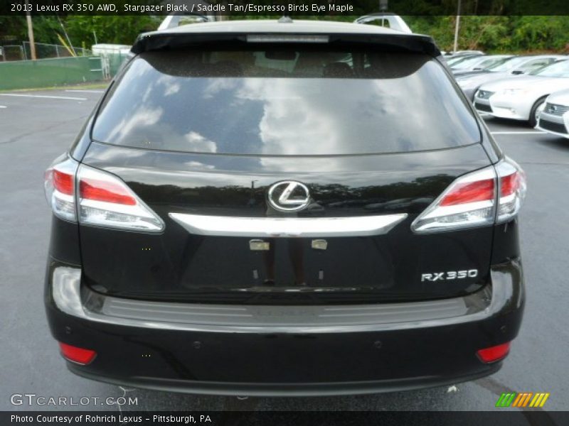 Stargazer Black / Saddle Tan/Espresso Birds Eye Maple 2013 Lexus RX 350 AWD