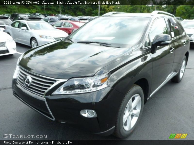 Stargazer Black / Saddle Tan/Espresso Birds Eye Maple 2013 Lexus RX 350 AWD