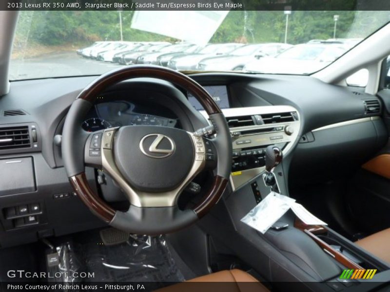 Stargazer Black / Saddle Tan/Espresso Birds Eye Maple 2013 Lexus RX 350 AWD