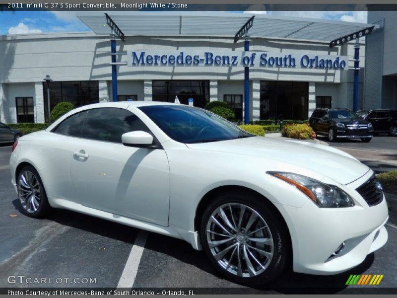 Moonlight White / Stone 2011 Infiniti G 37 S Sport Convertible