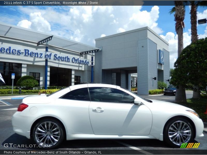 Moonlight White / Stone 2011 Infiniti G 37 S Sport Convertible