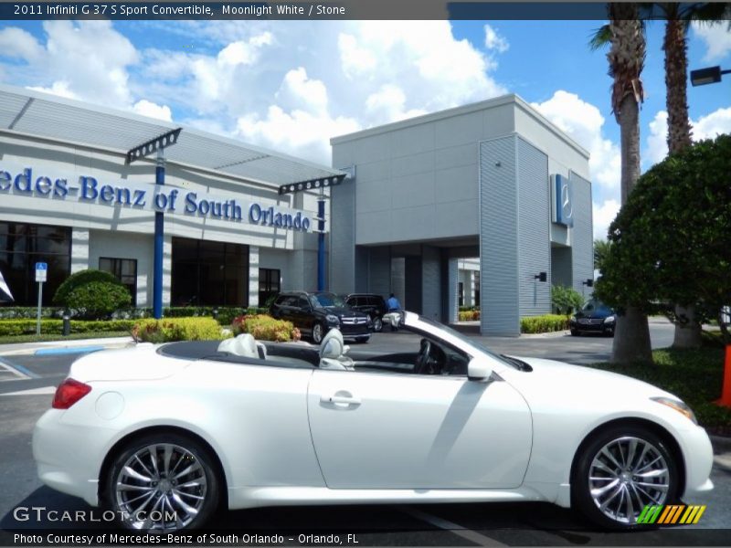 Moonlight White / Stone 2011 Infiniti G 37 S Sport Convertible