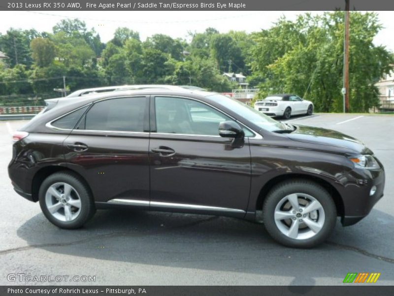 Fire Agate Pearl / Saddle Tan/Espresso Birds Eye Maple 2013 Lexus RX 350 AWD