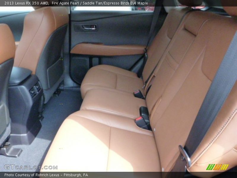 Fire Agate Pearl / Saddle Tan/Espresso Birds Eye Maple 2013 Lexus RX 350 AWD