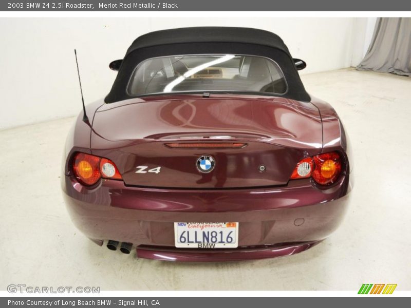 Merlot Red Metallic / Black 2003 BMW Z4 2.5i Roadster