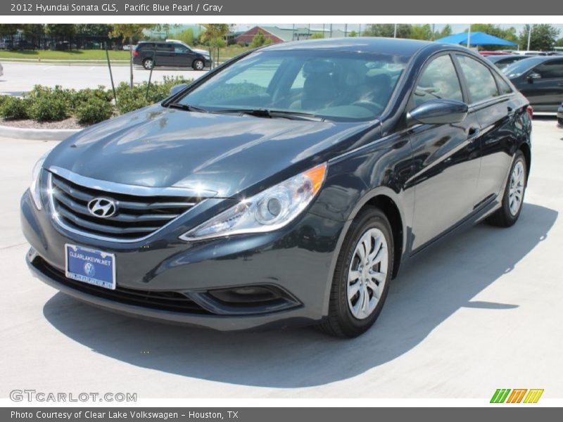 Pacific Blue Pearl / Gray 2012 Hyundai Sonata GLS