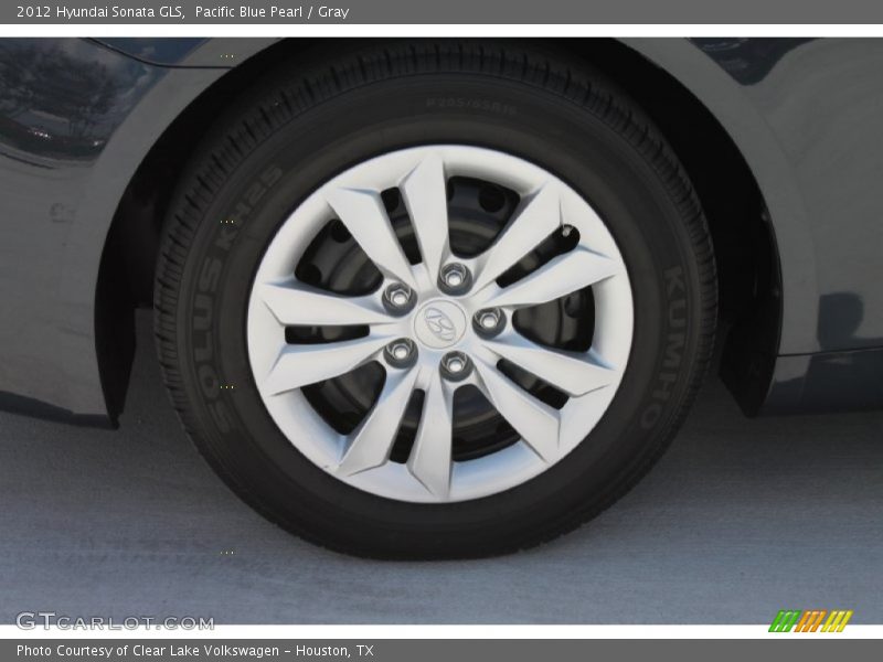 Pacific Blue Pearl / Gray 2012 Hyundai Sonata GLS