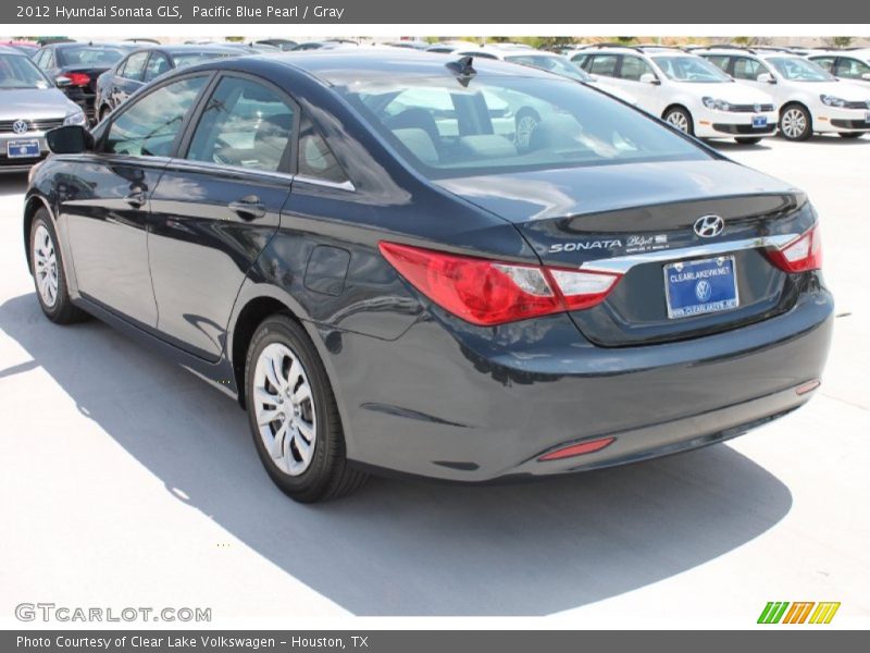 Pacific Blue Pearl / Gray 2012 Hyundai Sonata GLS