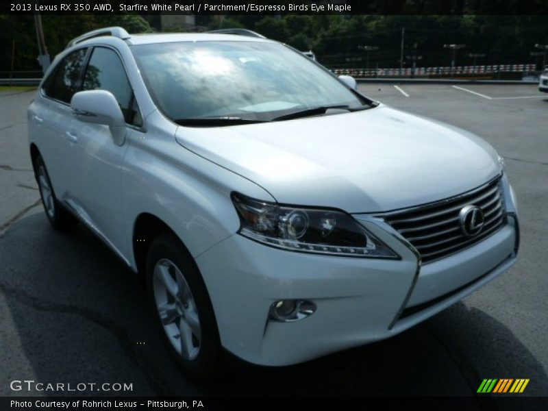 Starfire White Pearl / Parchment/Espresso Birds Eye Maple 2013 Lexus RX 350 AWD