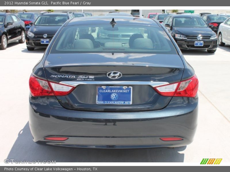 Pacific Blue Pearl / Gray 2012 Hyundai Sonata GLS