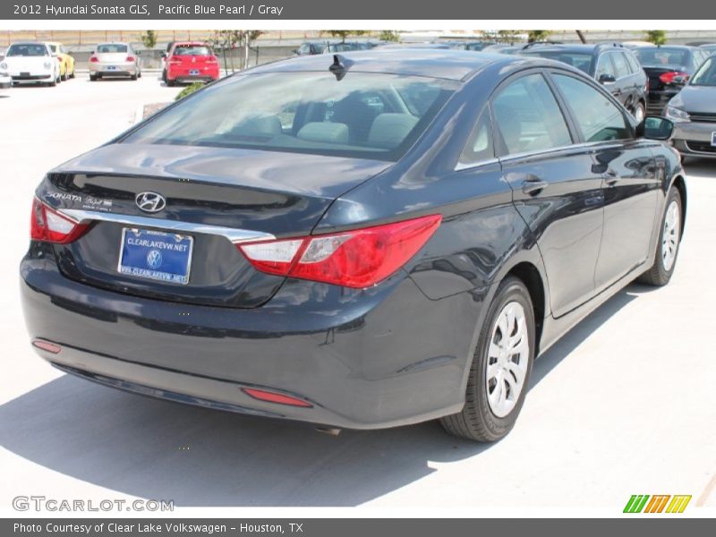 Pacific Blue Pearl / Gray 2012 Hyundai Sonata GLS