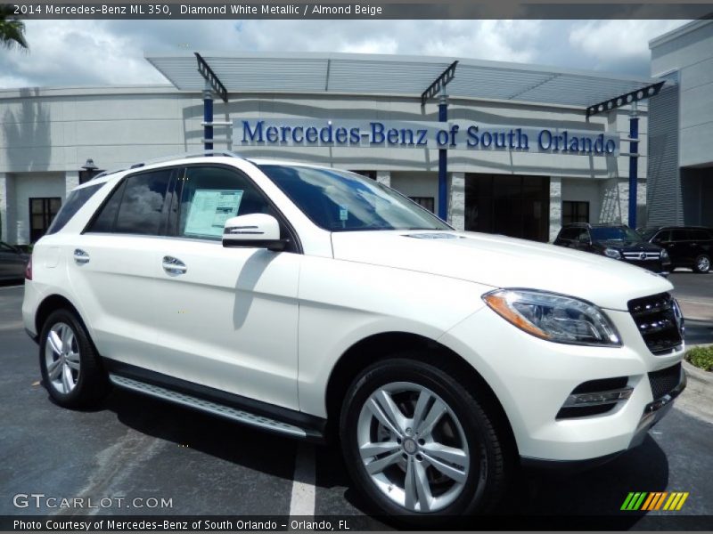 Diamond White Metallic / Almond Beige 2014 Mercedes-Benz ML 350