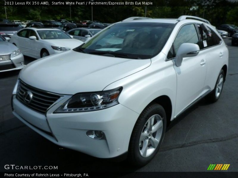 Starfire White Pearl / Parchment/Espresso Birds Eye Maple 2013 Lexus RX 350 AWD