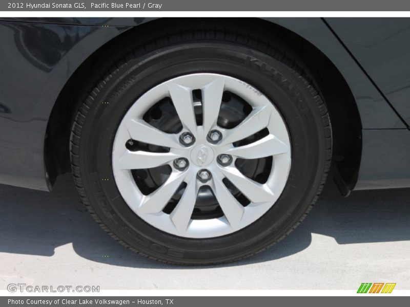 Pacific Blue Pearl / Gray 2012 Hyundai Sonata GLS