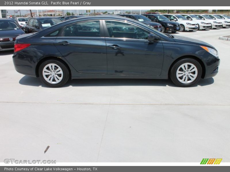 Pacific Blue Pearl / Gray 2012 Hyundai Sonata GLS