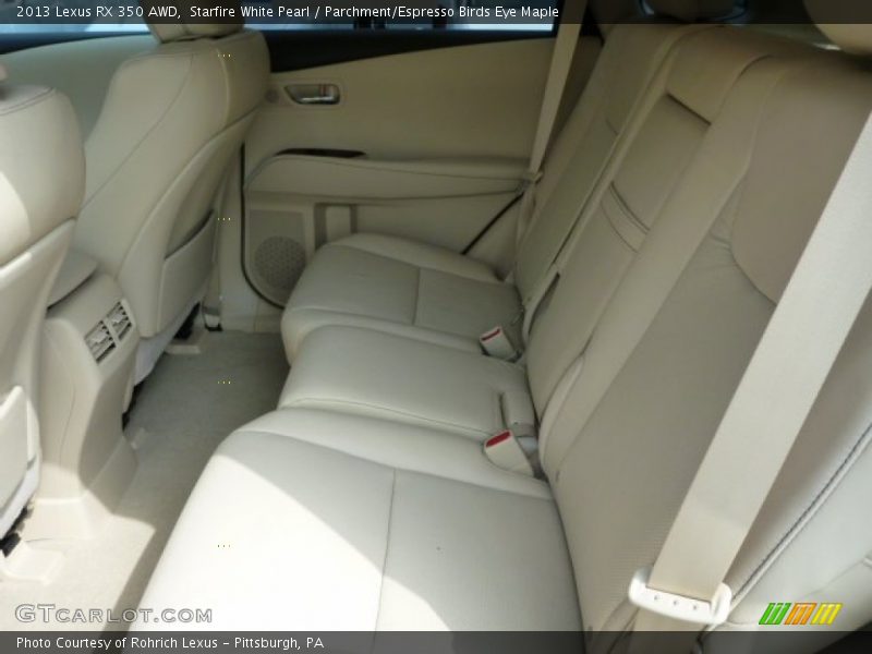 Starfire White Pearl / Parchment/Espresso Birds Eye Maple 2013 Lexus RX 350 AWD