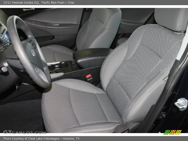 Pacific Blue Pearl / Gray 2012 Hyundai Sonata GLS