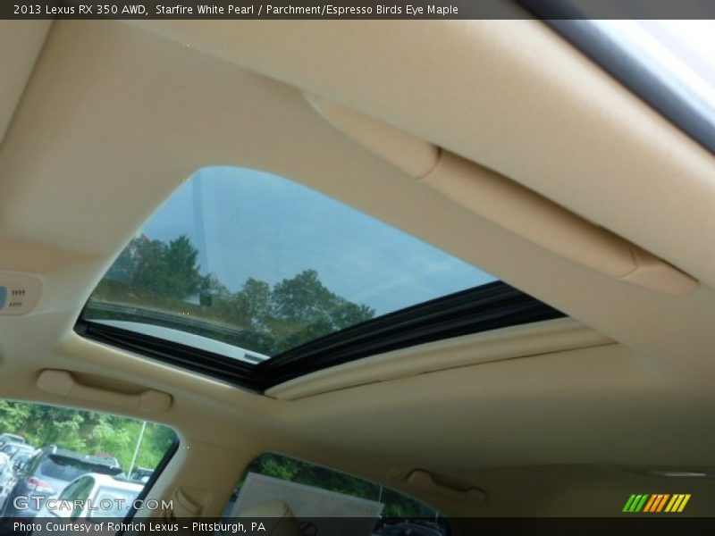 Starfire White Pearl / Parchment/Espresso Birds Eye Maple 2013 Lexus RX 350 AWD