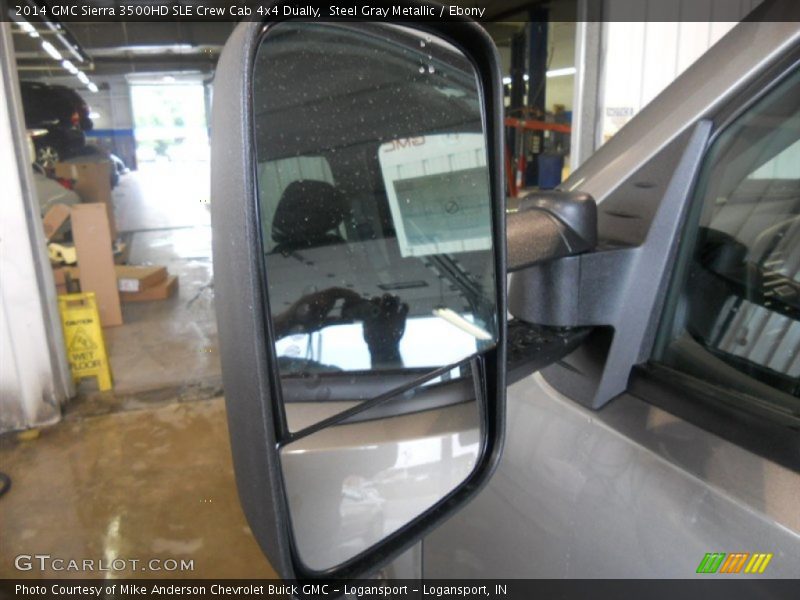 Steel Gray Metallic / Ebony 2014 GMC Sierra 3500HD SLE Crew Cab 4x4 Dually