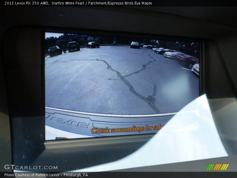 Starfire White Pearl / Parchment/Espresso Birds Eye Maple 2013 Lexus RX 350 AWD