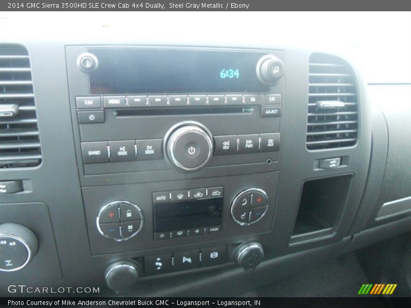 Steel Gray Metallic / Ebony 2014 GMC Sierra 3500HD SLE Crew Cab 4x4 Dually