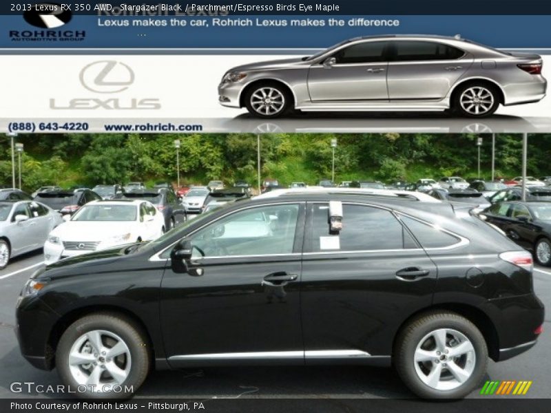 Stargazer Black / Parchment/Espresso Birds Eye Maple 2013 Lexus RX 350 AWD