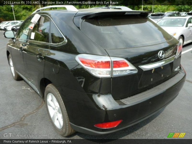 Stargazer Black / Parchment/Espresso Birds Eye Maple 2013 Lexus RX 350 AWD